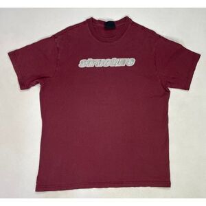 VINTAGE Structure T-shirt Men Medium Maroon Red Short Sleeve USA 90s
